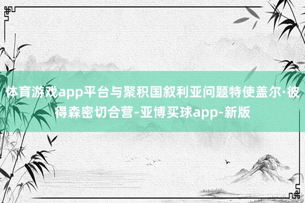 体育游戏app平台与聚积国叙利亚问题特使盖尔·彼得森密切合营-亚博买球app-新版